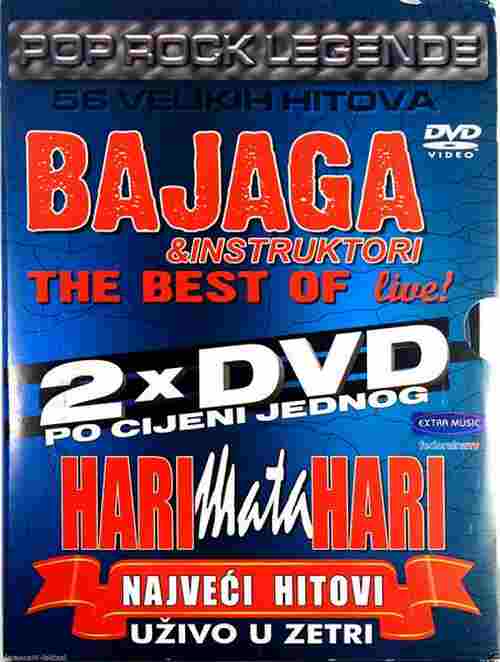 2DVD BAJAGA&INSTRUKTORI THE BEST OF LIVE HARI MATA HARI NAVECI HITOVI LIVE ZETRA